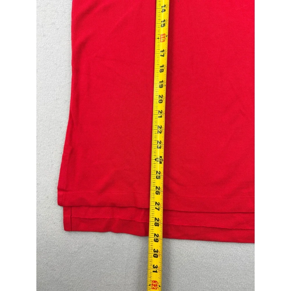 NWT Polo Ralph Lauren Mens M Custom Fit Pique Polo Shirt Red Short Sleeve Preppy